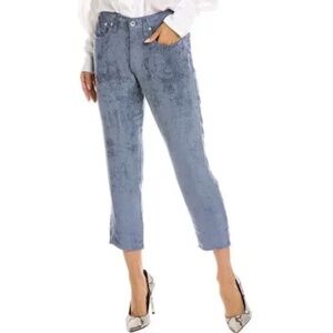 Rag & Bone New York Blue Rosa Crop Corduroy Pants Size 29